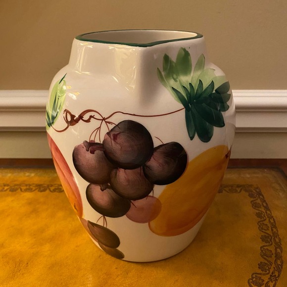 Vintage Hand Painted Large Italian Pitcher - Picture 2 of 5